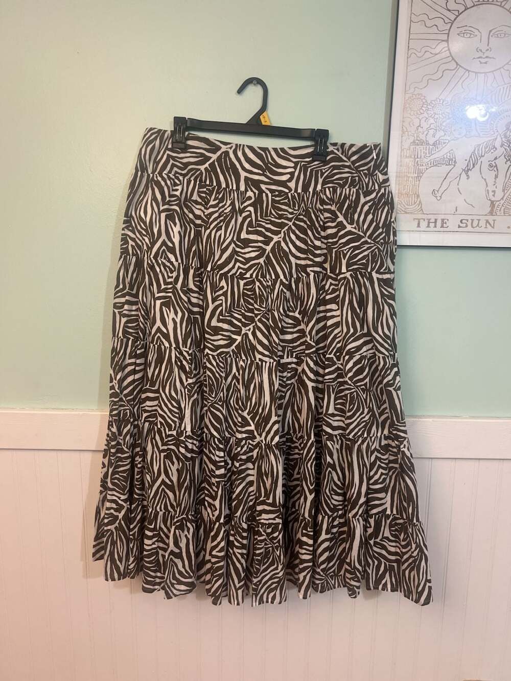 Jones New York Y2k zebra print maxi skirt size 16